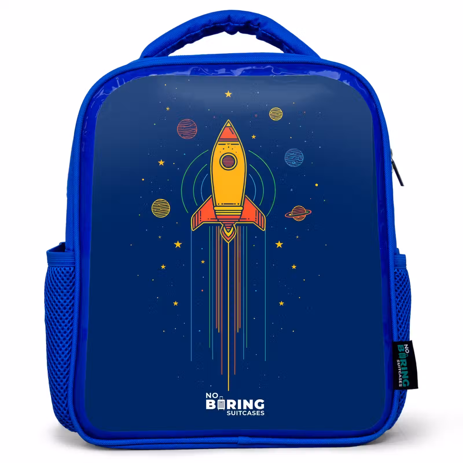 Sac à dos enfant - Bleu - Fusée - Planètes - Étoiles — 1
