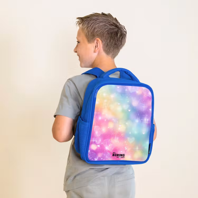 Sac à dos enfant - Bleu - Lumière - Arc-en-ciel - Cœurs — 2