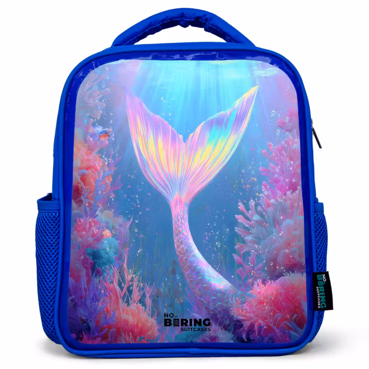 Sac à dos enfant - Bleu - Sirène - Corail - Eau — 1