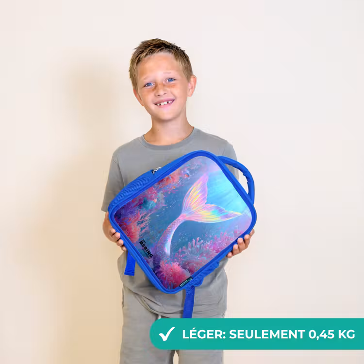 Sac à dos enfant - Bleu - Sirène - Corail - Eau — 3