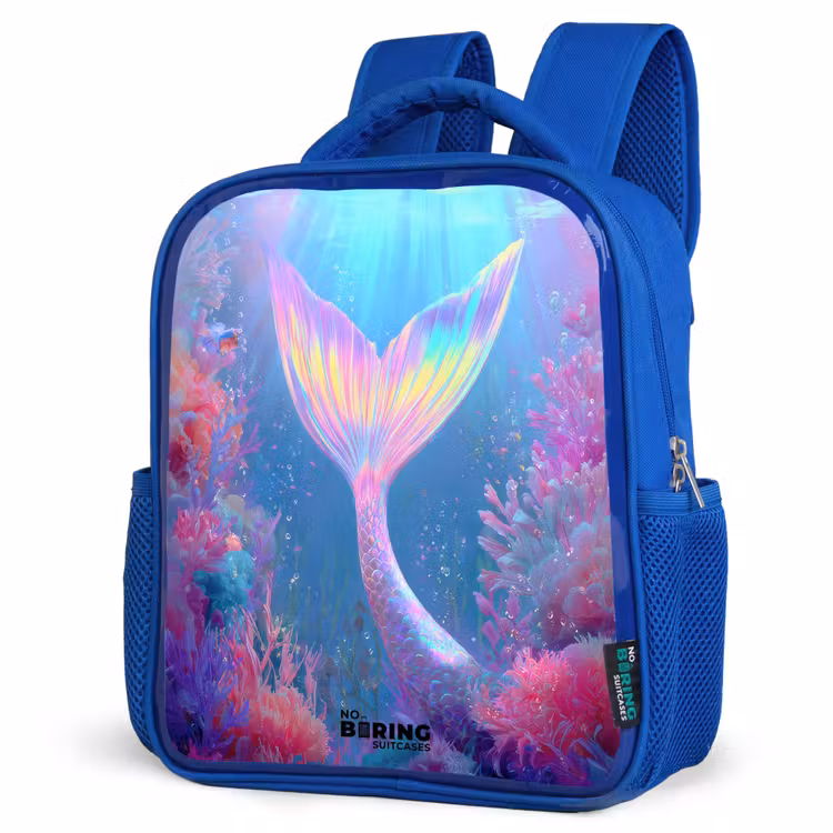 Sac à dos enfant - Bleu - Sirène - Corail - Eau — 7