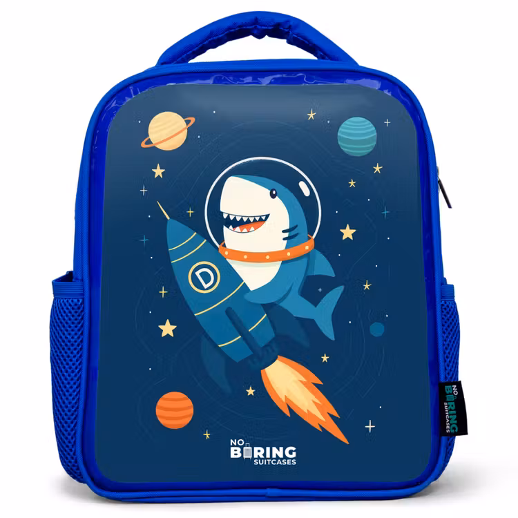 Sac à dos enfant - Bleu - Animal - Espace - Planète - Fusée — 1