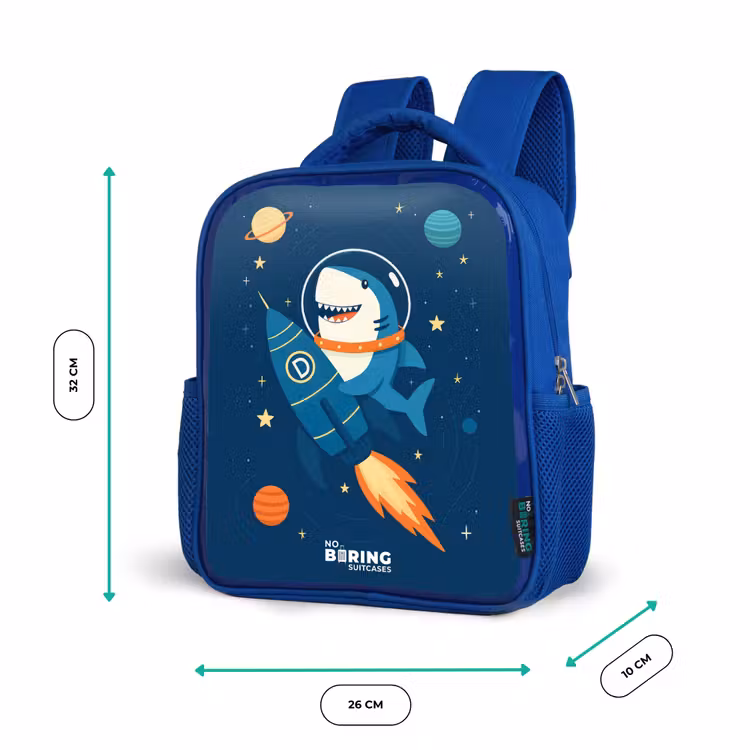 Sac à dos enfant - Bleu - Animal - Espace - Planète - Fusée — 6