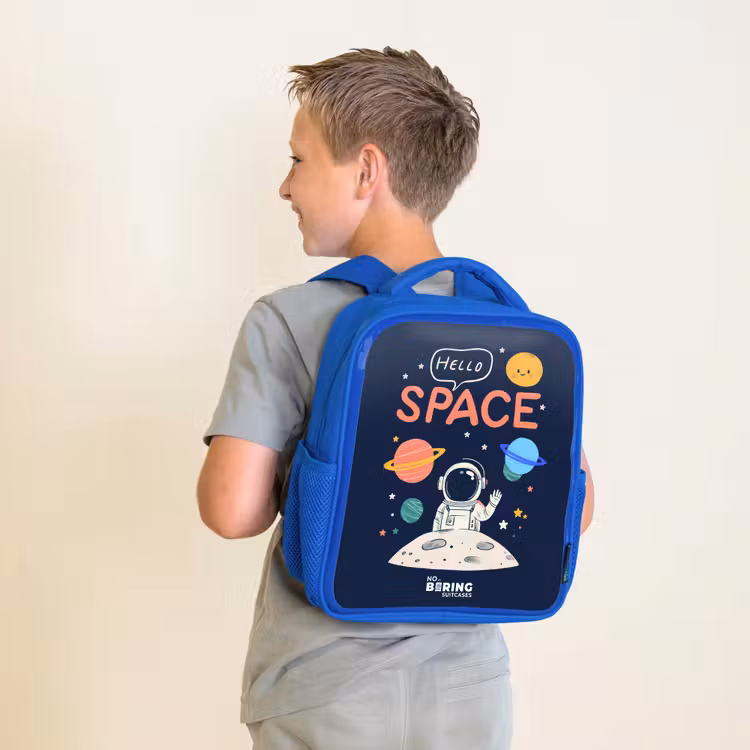 Sac à dos enfant - Bleu - Astronaute - Citation - Planètes - Étoiles — 2