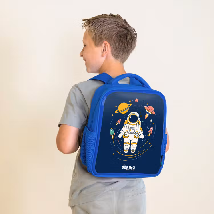 Sac à dos enfant - Bleu - Astronaute - Planète - Étoiles - Fusée — 2
