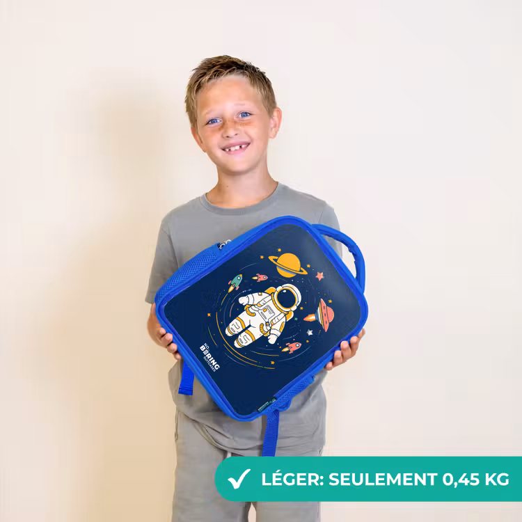 Sac à dos enfant - Bleu - Astronaute - Planète - Étoiles - Fusée — 3