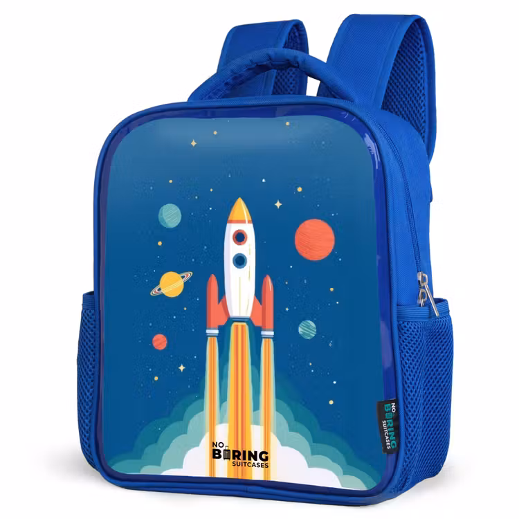 Sac à dos enfant - Bleu - Fusée - Planète - Étoiles - Multicolore — 7