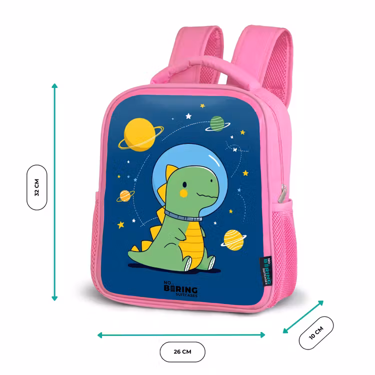 Sac à dos enfant - Rose - Dino - Planète - Étoile - Bleu — 3