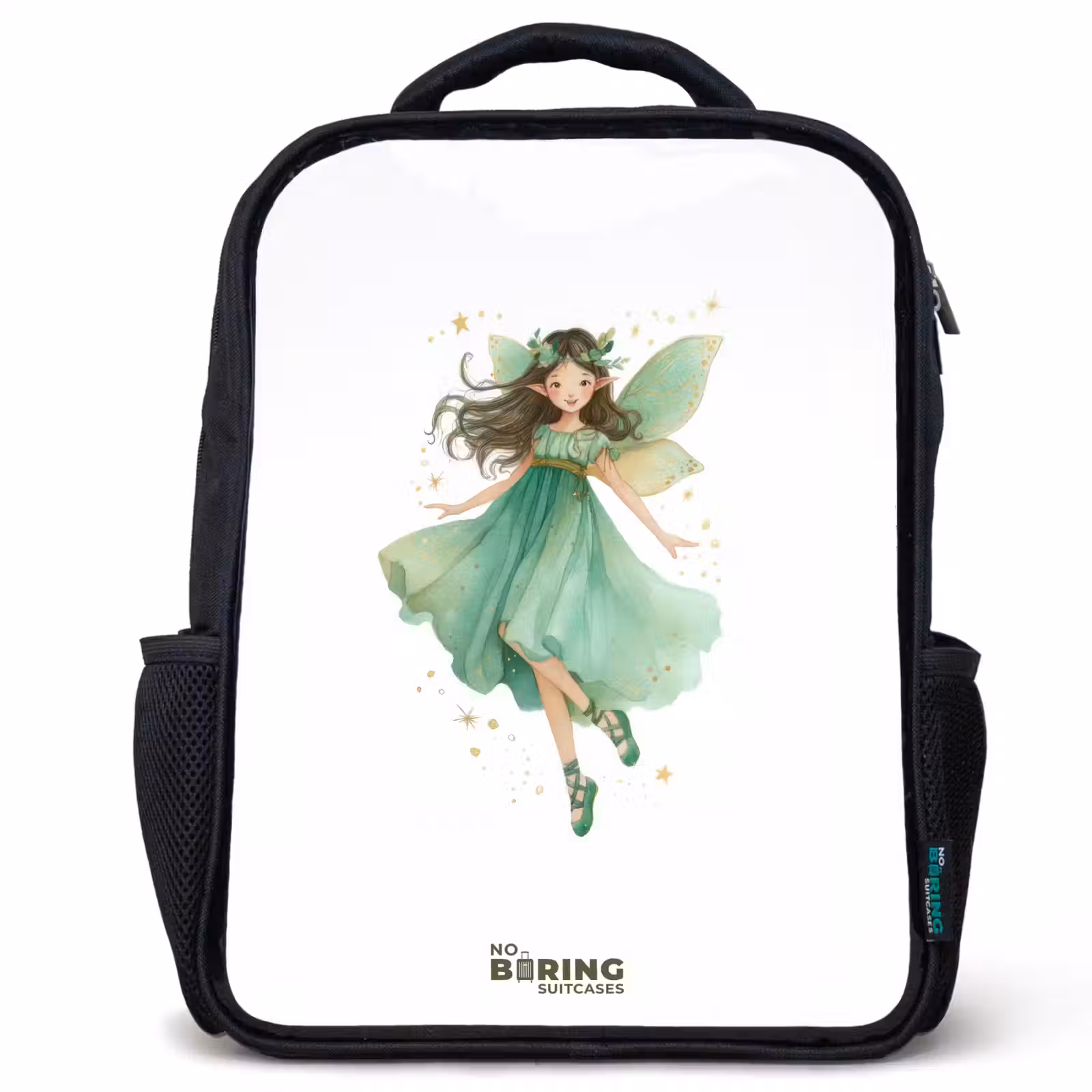 Sac à dos enfant - Noir - Elfe vert flottant — 1