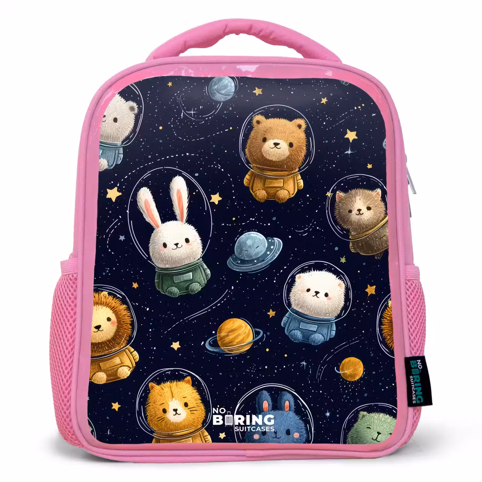 Sac à dos enfant - Rose - Animaux - Astronaute - Planètes - Étoiles — 1