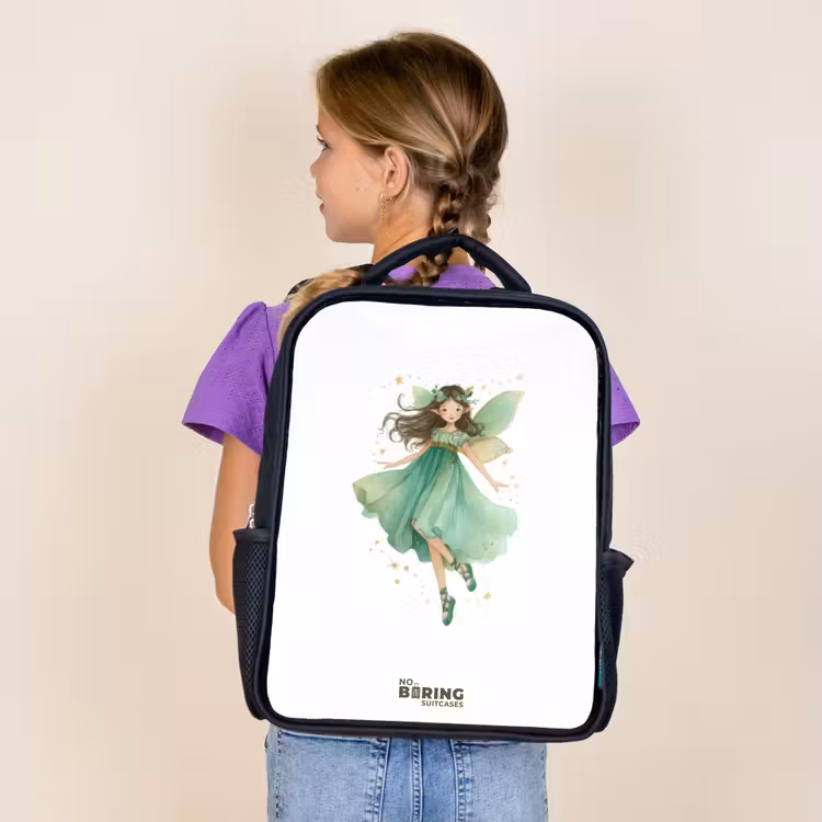 Sac à dos enfant - Noir - Elfe vert flottant — 4