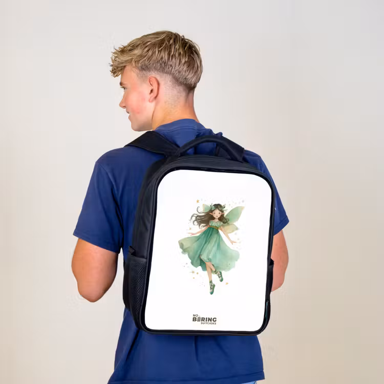 Sac à dos enfant - Noir - Elfe vert flottant — 5