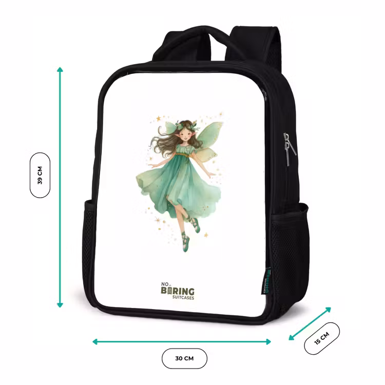 Sac à dos enfant - Noir - Elfe vert flottant — 8