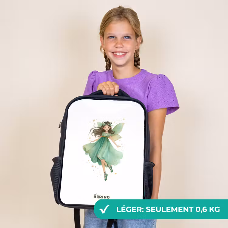 Sac à dos enfant - Noir - Elfe vert flottant — 9