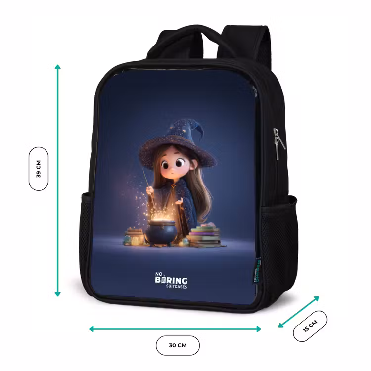 Sac à dos enfant - Noir - Fille enchanteresse avec chaudron — 8
