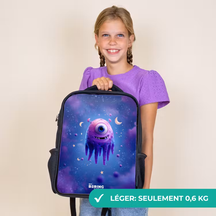 Sac à dos enfant - Noir - Joyeuse paire d'yeux dans l'espace — 9