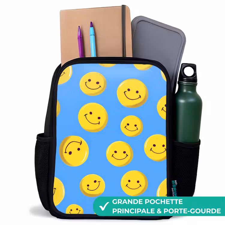 Sac à dos enfant - Noir - Joyeuse pluie souriante — 10