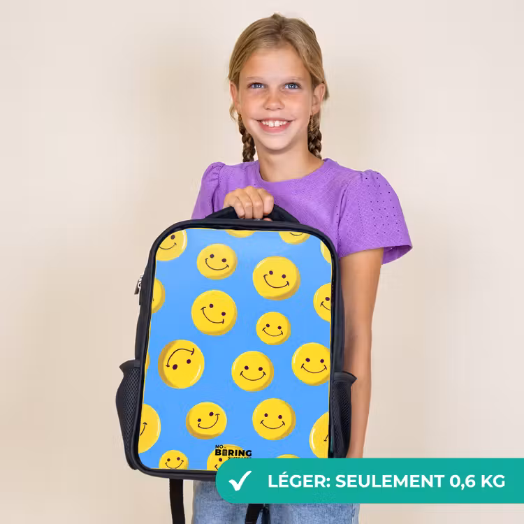 Sac à dos enfant - Noir - Joyeuse pluie souriante — 9