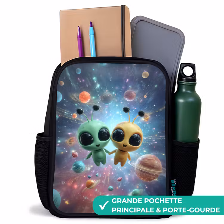 Sac à dos enfant - Noir - Joyeux amis extraterrestres — 10