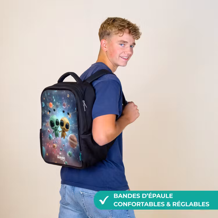 Sac à dos enfant - Noir - Joyeux amis extraterrestres — 11