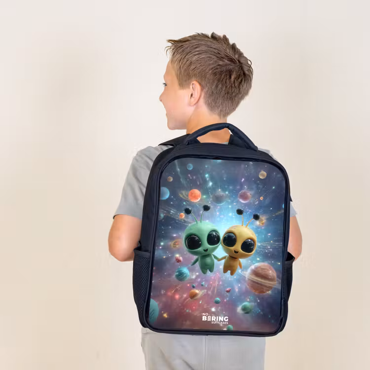 Sac à dos enfant - Noir - Joyeux amis extraterrestres — 2