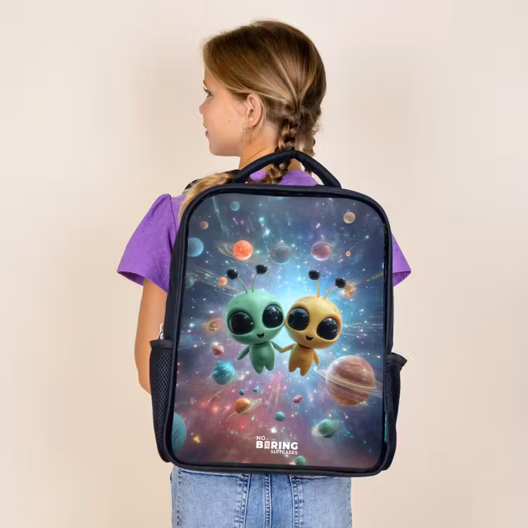 Sac à dos enfant - Noir - Joyeux amis extraterrestres — 4