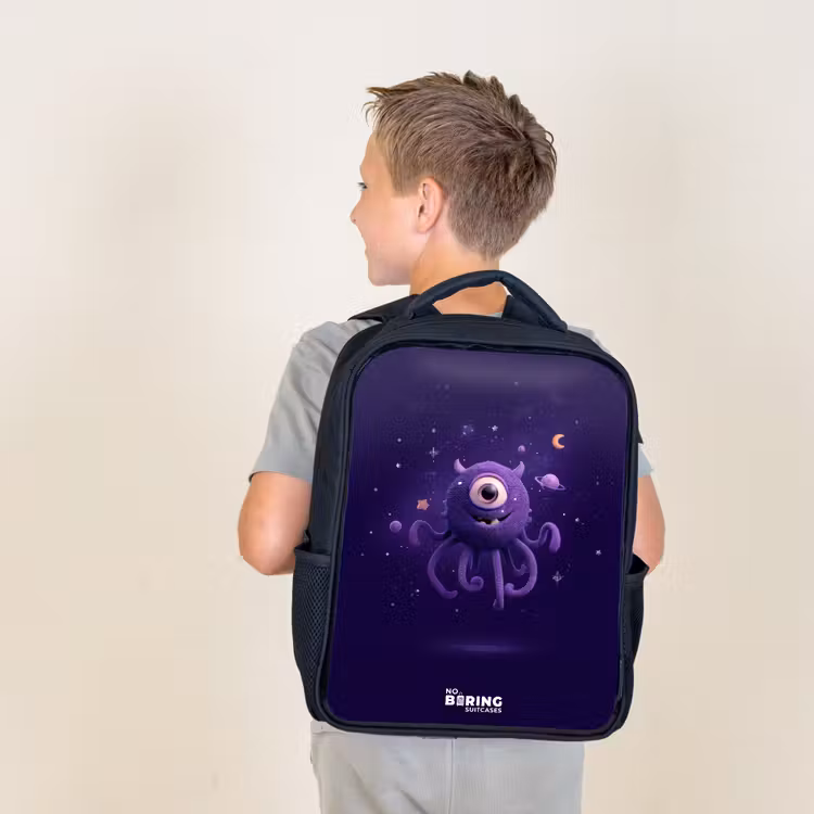 Sac à dos enfant - Noir - Monstre cosmique à tentacules — 2