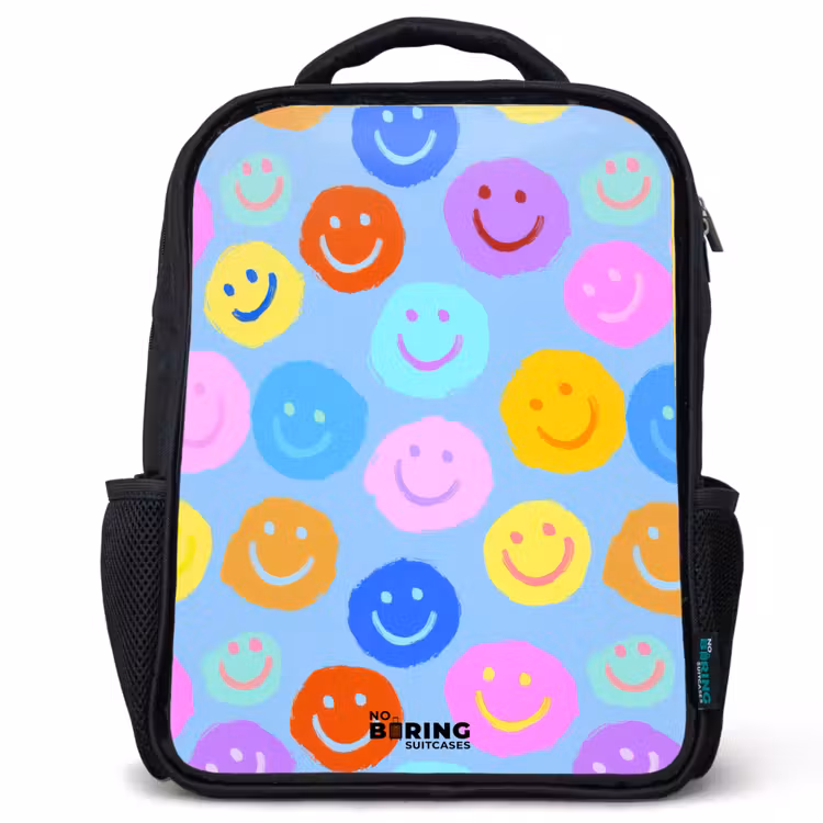 Sac à dos enfant - Noir - Motif joyeux de smileys — 1