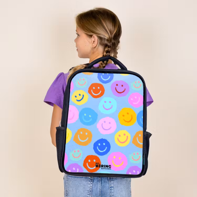 Sac à dos enfant - Noir - Motif joyeux de smileys — 4