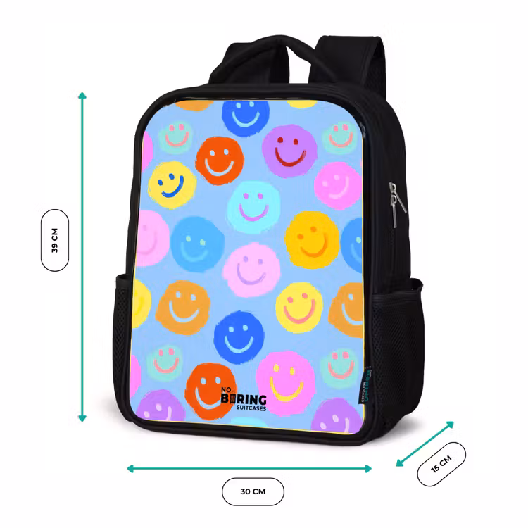 Sac à dos enfant - Noir - Motif joyeux de smileys — 8