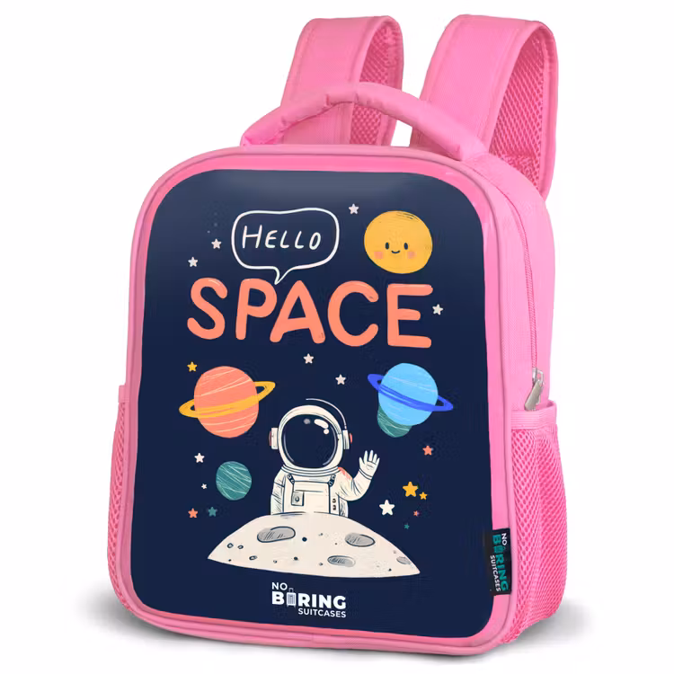 Sac à dos enfant - Rose - Astronaute - Citation - Planètes - Étoiles — 4