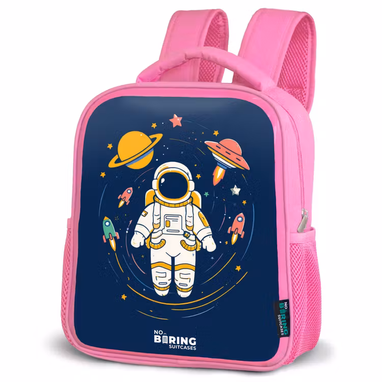 Sac à dos enfant - Rose - Astronaute - Planète - Étoiles - Fusée — 4