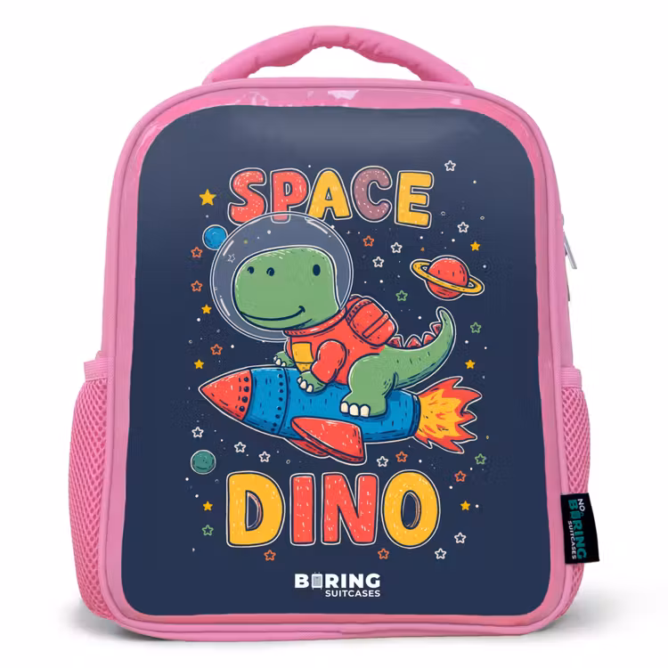 Sac à dos enfant - Rose - Dino - Vert - Fusée - Étoiles — 1