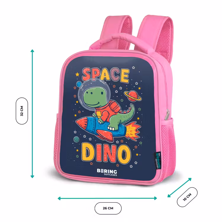 Sac à dos enfant - Rose - Dino - Vert - Fusée - Étoiles — 3