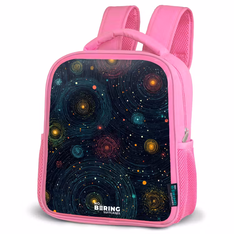 Sac à dos enfant - Rose - Étoiles - Planètes - Colorées — 4