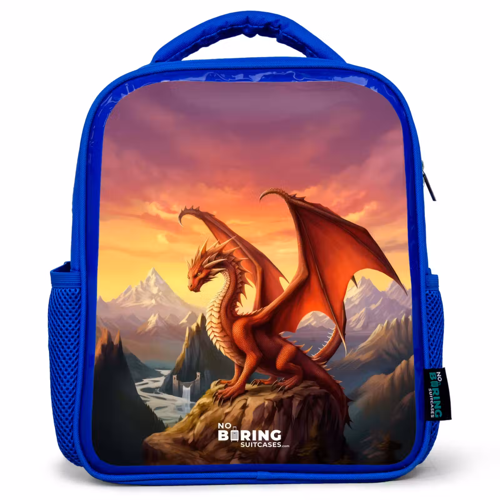 Sac à dos enfant - Bleu - Dragon géant rouge — 1