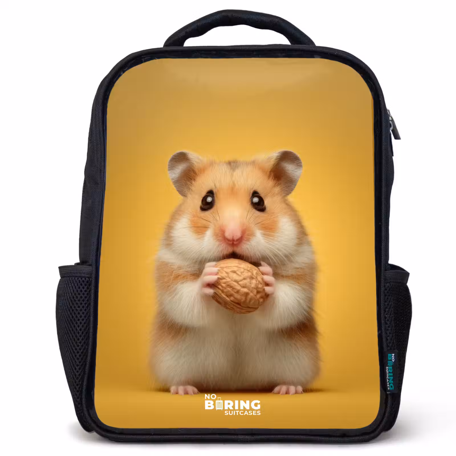 Sac à dos enfant - Noir - Hamster - Noyer - Animal — 1