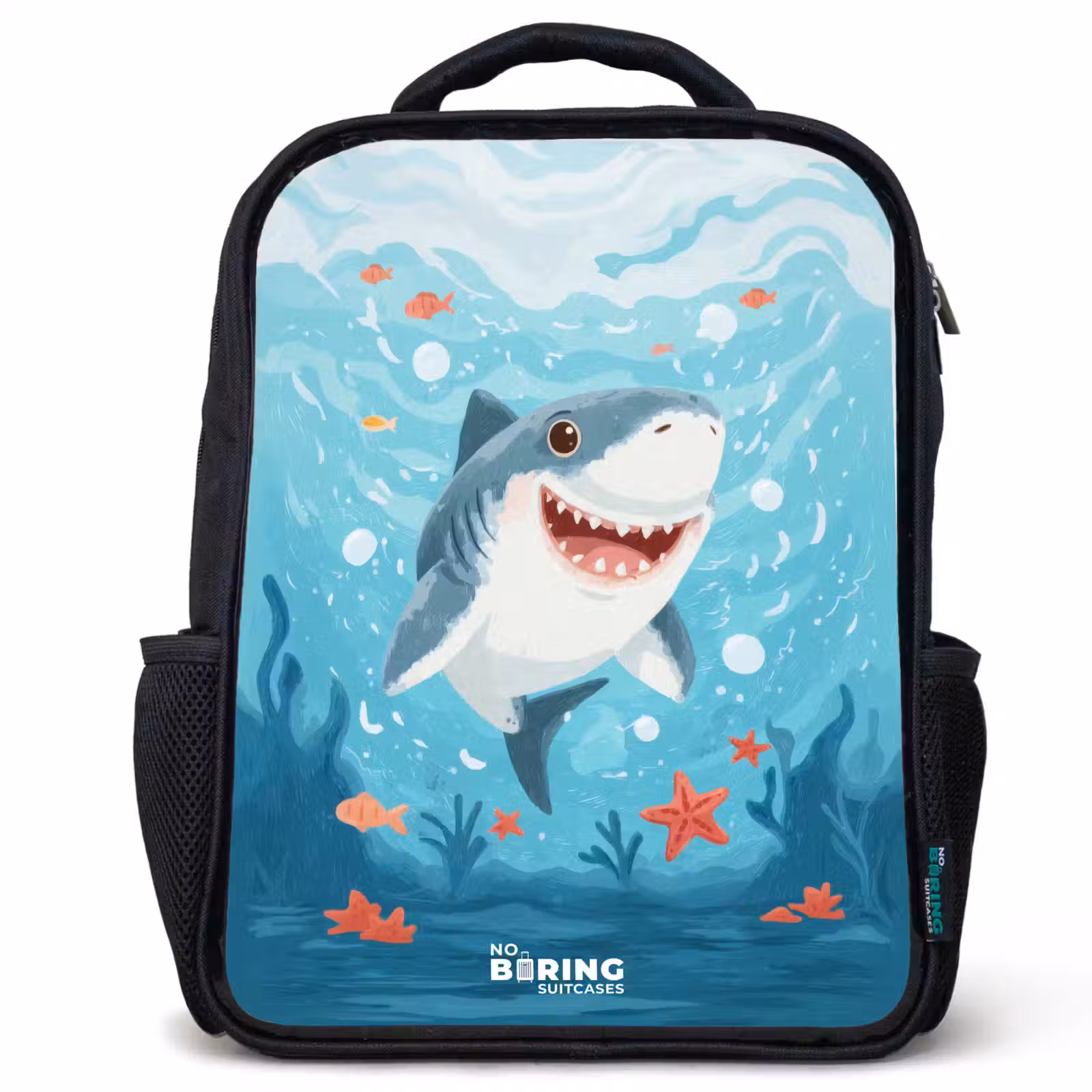 Sac à dos enfant - Noir - Requin - Eau - Mer — 1