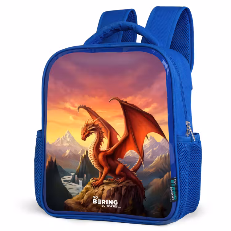 Sac à dos enfant - Bleu - Dragon géant rouge — 7