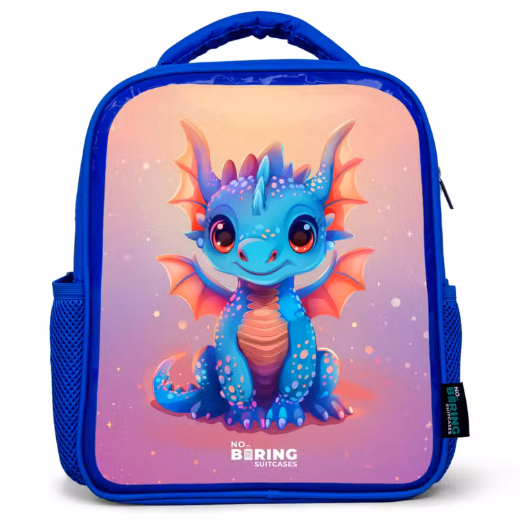 Sac à dos enfant - Bleu - Mignon bébé dragon — 1
