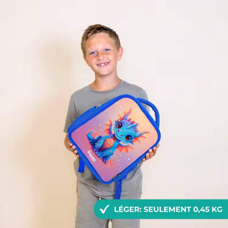 Sac à dos enfant - Bleu - Mignon bébé dragon — 3