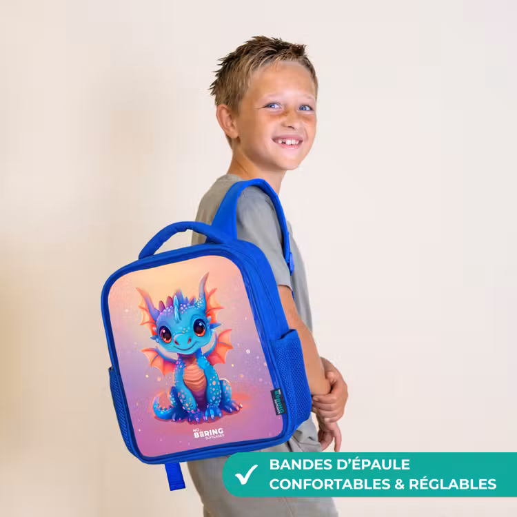 Sac à dos enfant - Bleu - Mignon bébé dragon — 4