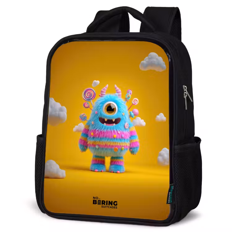 Sac à dos enfant - Noir - Bonbons - Monstre - Arc-en-ciel — 6