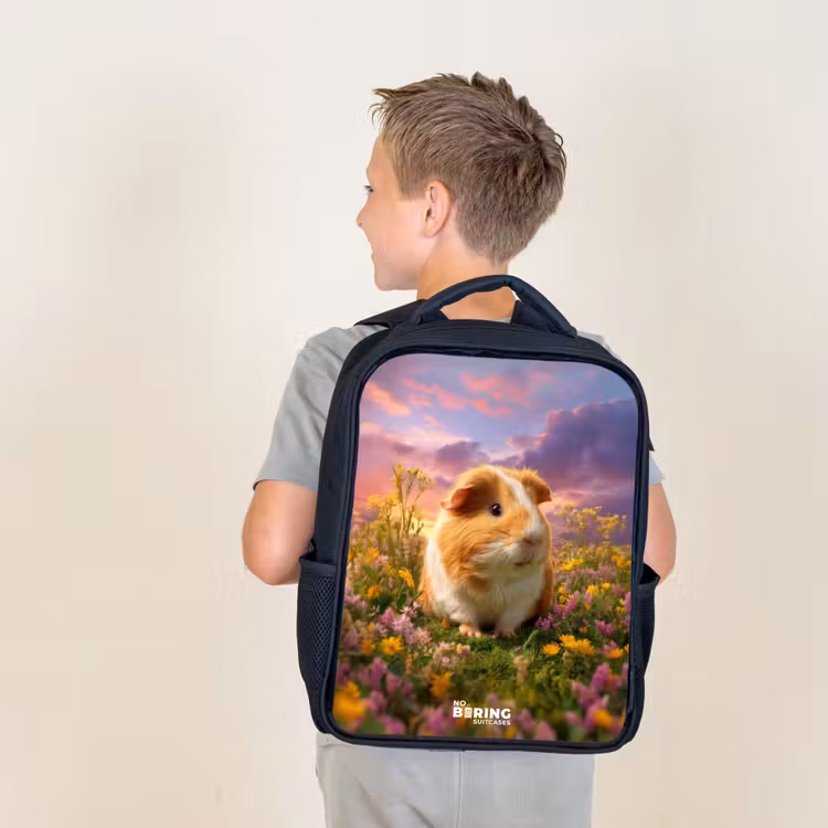 Sac à dos enfant - Noir - Cochon d'Inde - Nature - Animal — 2