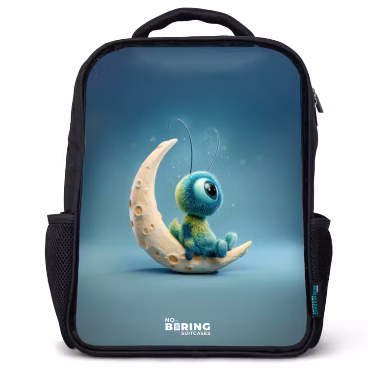 Sac à dos enfant - Noir - Créature rêveuse sur la lune — 1