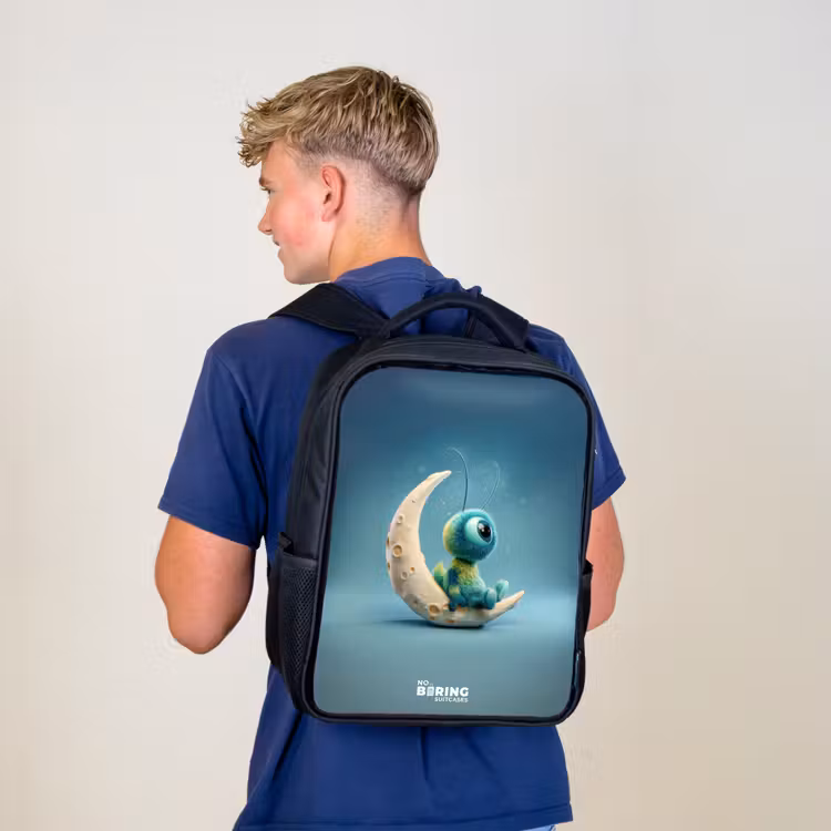 Sac à dos enfant - Noir - Créature rêveuse sur la lune — 5