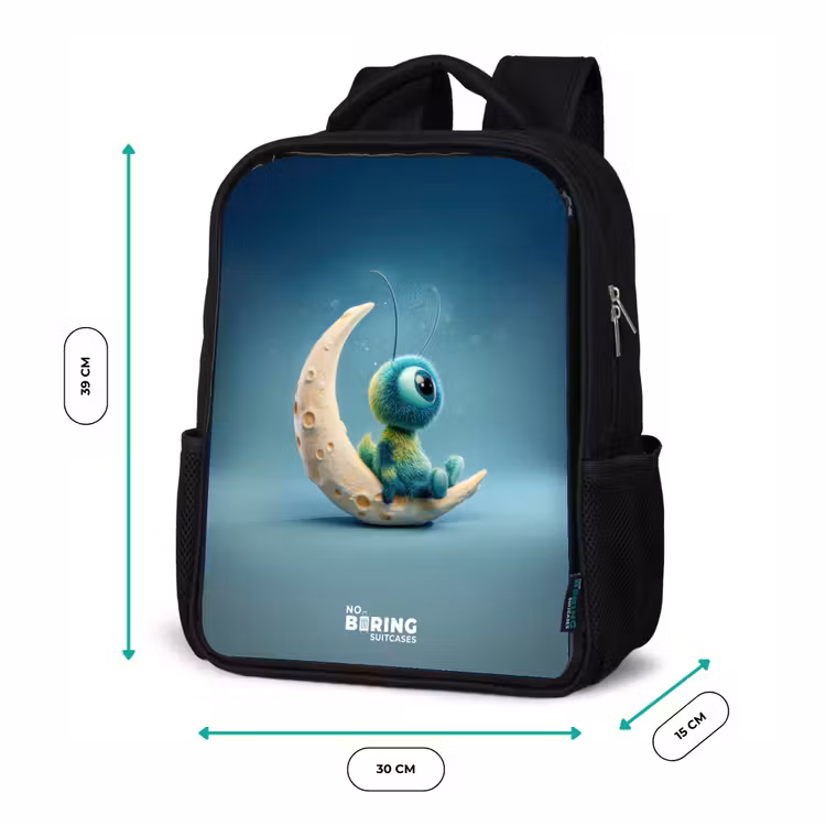 Sac à dos enfant - Noir - Créature rêveuse sur la lune — 8