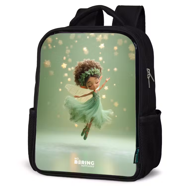 Sac à dos enfant - Noir - Fée dansante dans la lumière verte — 6