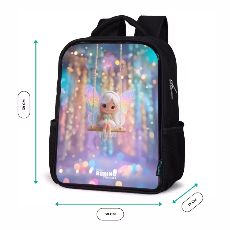 Sac à dos enfant - Noir - Fée - Elfe - Arc-en-ciel — 8