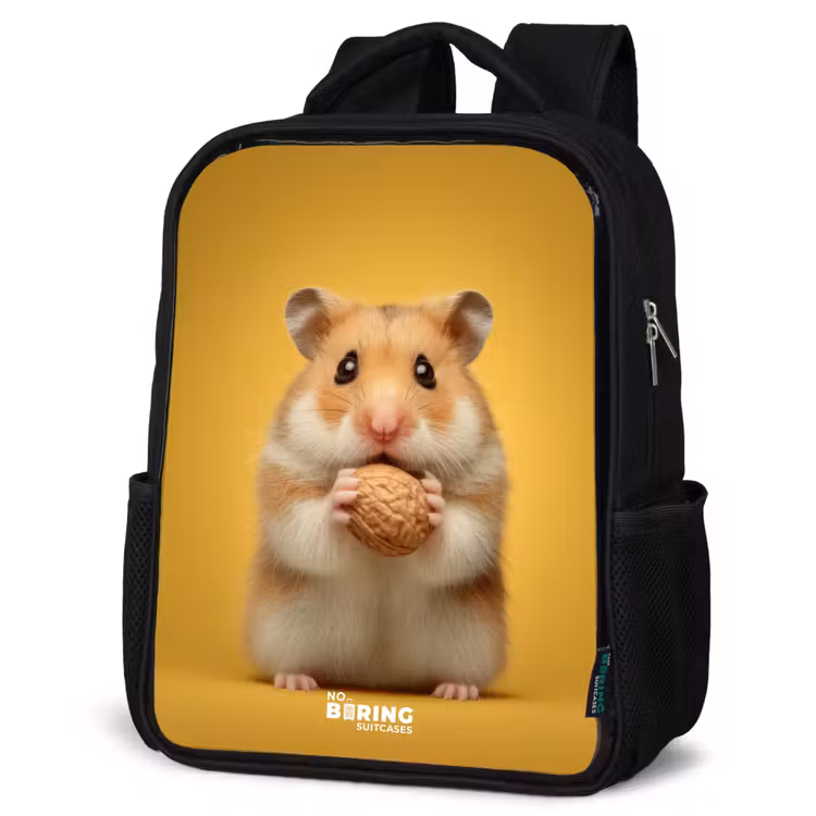 Sac à dos enfant - Noir - Hamster - Noyer - Animal — 6